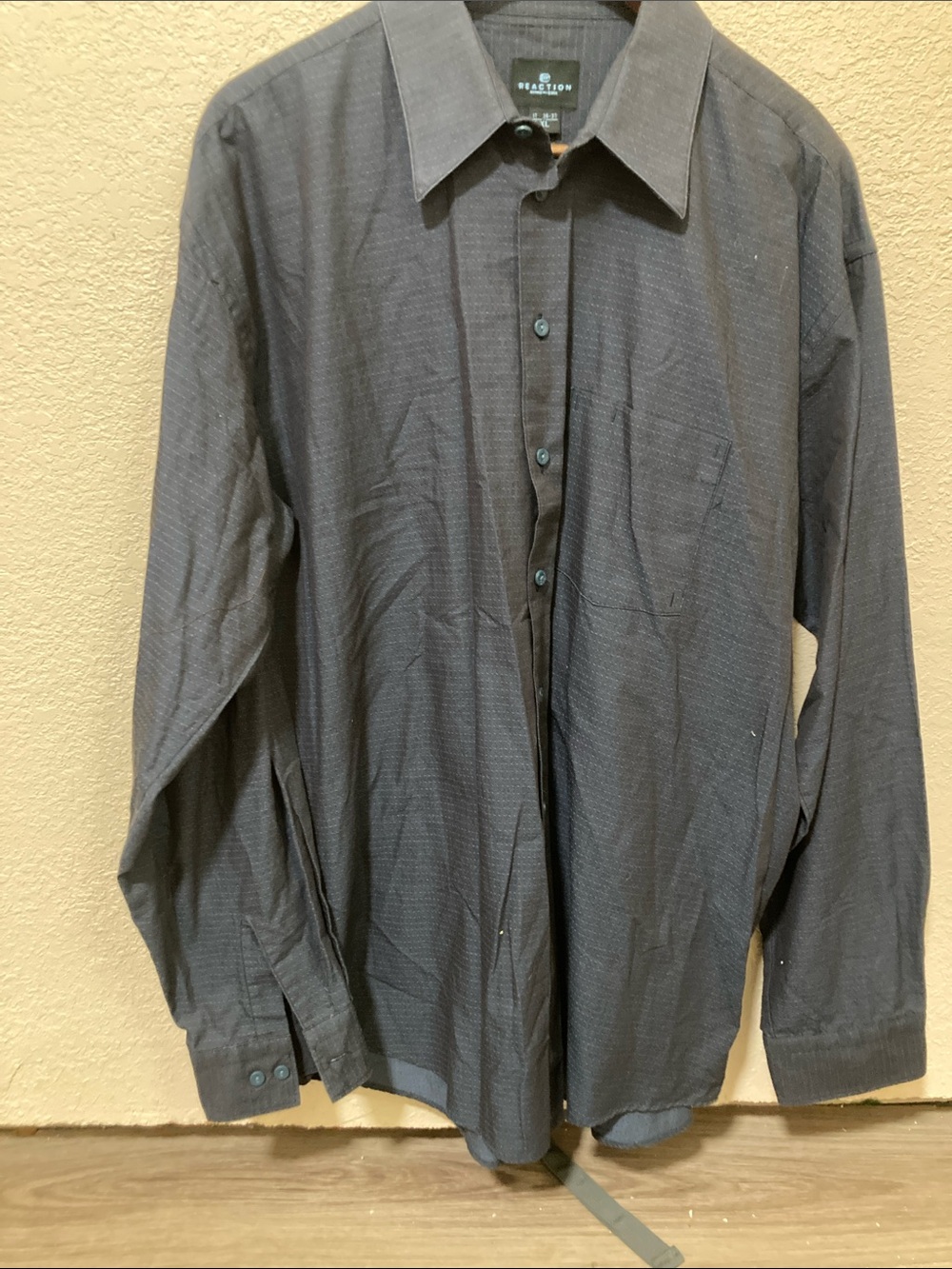 Kenneth Cole Reaction Men's Dark Blue Dress Shirt